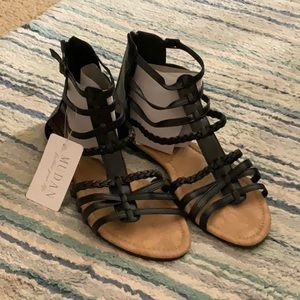 NWT Black Gladiator Sandals NEVER WORN IN BOX!